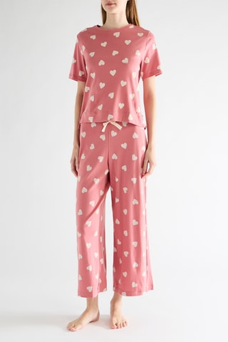 Pyjama - Vieux rose et blanc