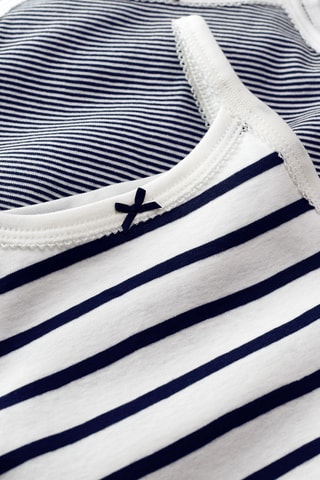 2 débardeurs - Blanc et bleu marine