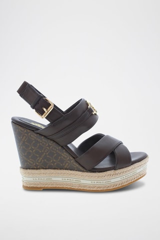 Sandalen met Sleehak Aylin - Bruin