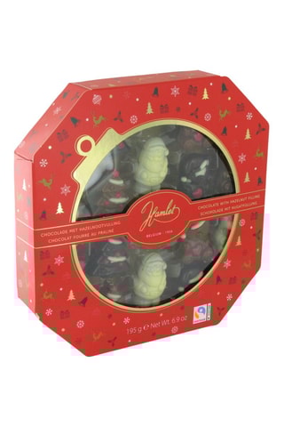 2 x 	Figurines de Noël chocolat fourré au praliné - 195 g