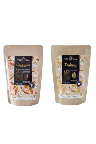 Fèves Caramelia 36 % et Fèves Dulcey 35 % - 2 x 250 g