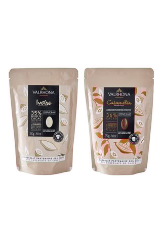 Fèves Caramelia 36 % et Fèves Ivoire 35 % - 2 x 250 g