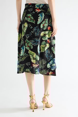 Jupe portefeuille midi - Noir