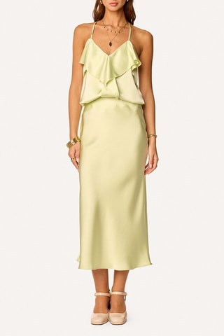 Jupe midi - Jaune pâle