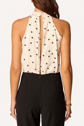 Combinaison sans manches - Écru et noir