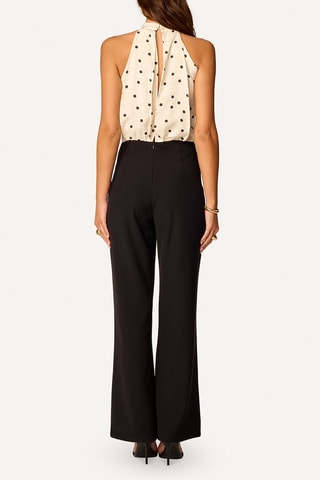 Combinaison sans manches - Écru et noir