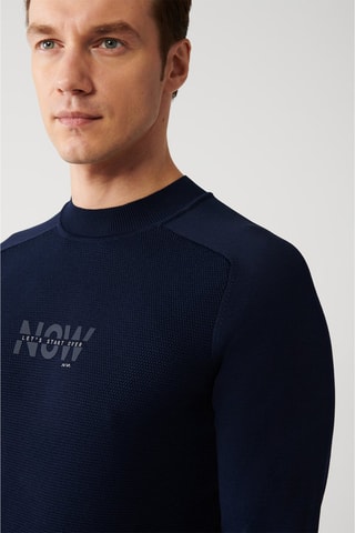 Pull regular - Bleu marine