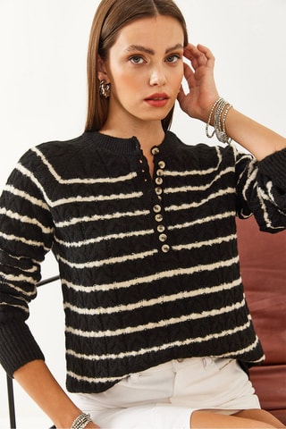 Camisola regular - Preto