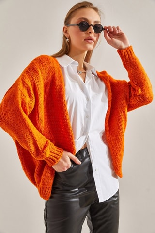 Casaco de malha - Laranja