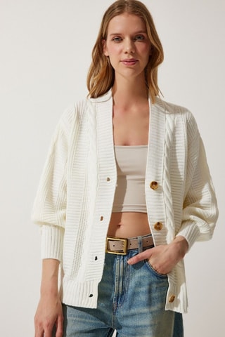 Casaco de malha - Cru