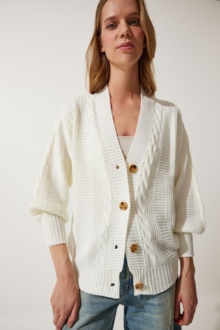 Casaco de malha - Cru