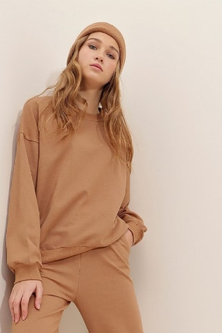 Sweat regular et pantalon de survêtement - Beige