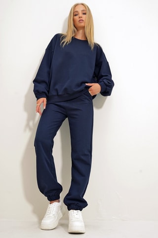 Sweat regular et pantalon de survêtement - Bleu marine