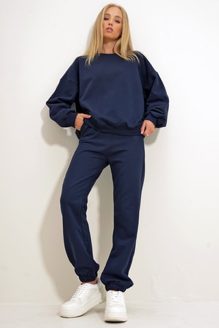 Sweat regular et pantalon de survêtement - Bleu marine