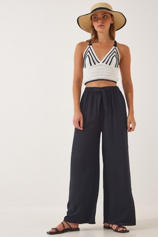 Calças palazzo - Preto