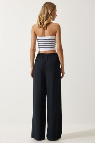 Calças palazzo - Preto