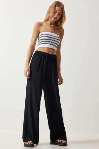 Calças palazzo - Preto