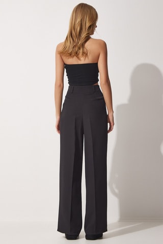 Calças regular - Preto