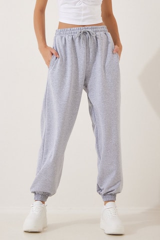 Calças de treino - Cinzento claro mesclado