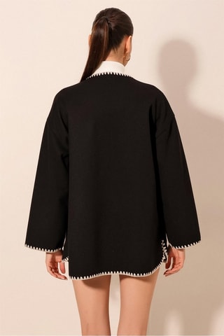Casaco em nobuck - Preto