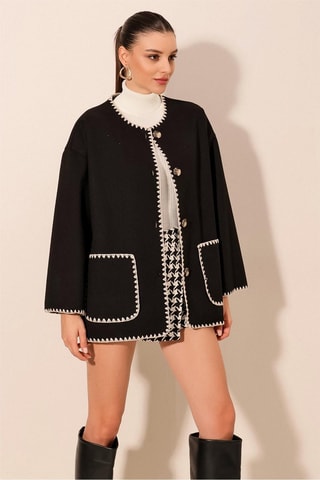 Casaco em nobuck - Preto