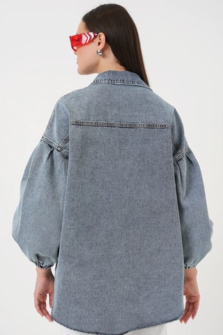 Casaco regular - Azul-ganga