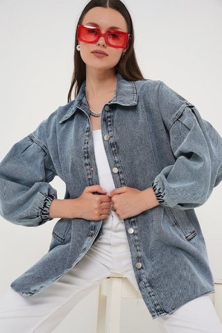 Casaco regular - Azul-ganga