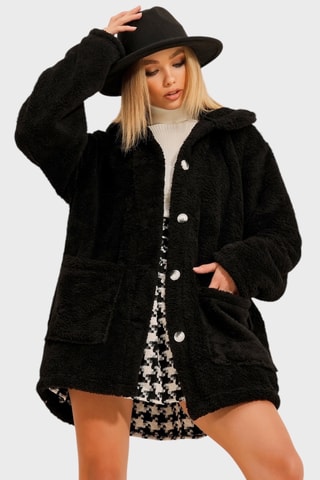 Casaco em lã - Preto