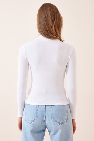 2 tops slim - Castanho e branco