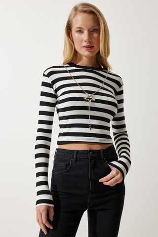 Crop top slim - Preto