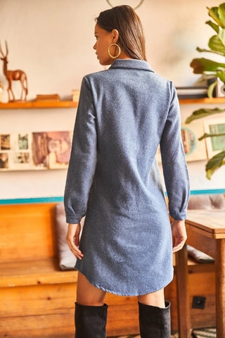 Vestido-camisa - Índigo