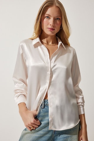 Chemisier regular - Crème