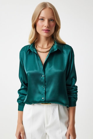 Chemisier regular - Vert émeraude