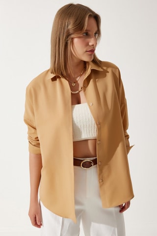 Chemisier oversize - Camel