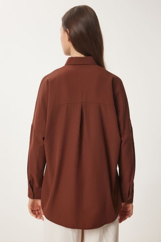 Chemisier oversize - Marron