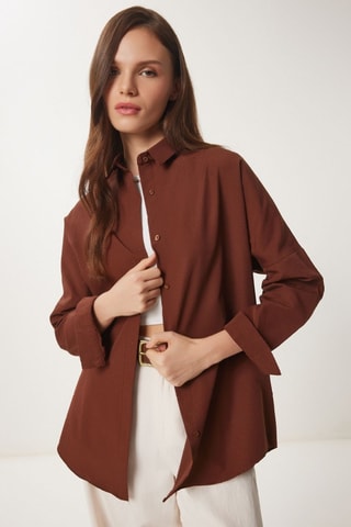 Chemisier oversize - Marron