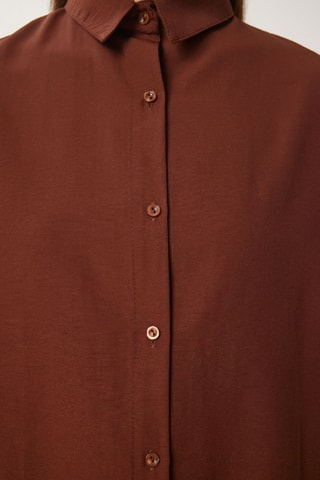 Chemisier oversize - Marron