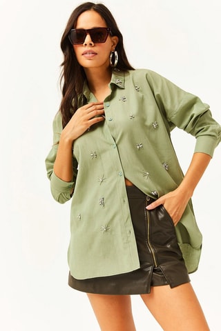 Chemisier oversize - Vert