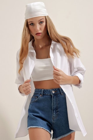 Chemisier oversize - Blanc