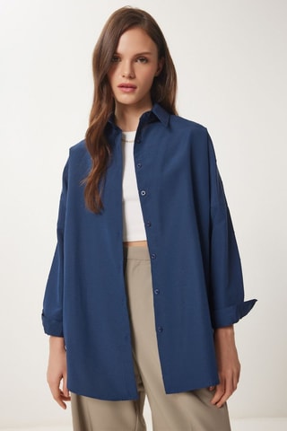 Chemisier oversize - Bleu