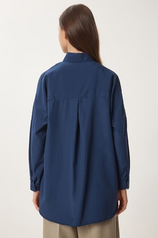 Chemisier oversize - Bleu