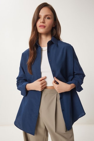 Chemisier oversize - Bleu