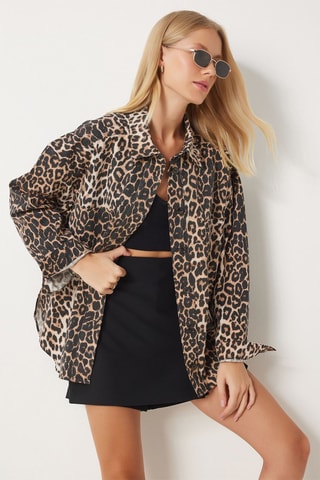 Surchemise - Beige et noir