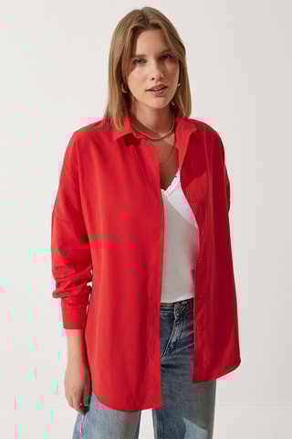 Chemise oversize - Rouge