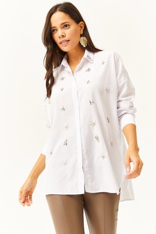 Chemisier oversize - Blanc