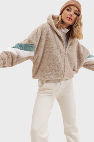 Sweat oversize à capuche - Beige