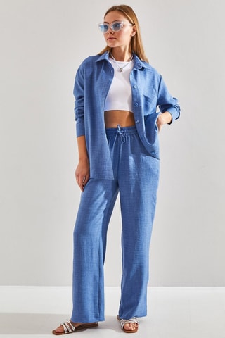 Chemisier et pantalon regular - Indigo