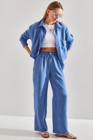 Chemisier et pantalon regular - Indigo