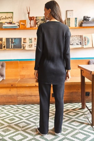 Tunique et pantalon palazzo - Noir