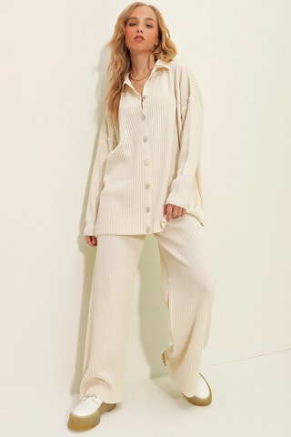 Gilet et pantalon - Ecru